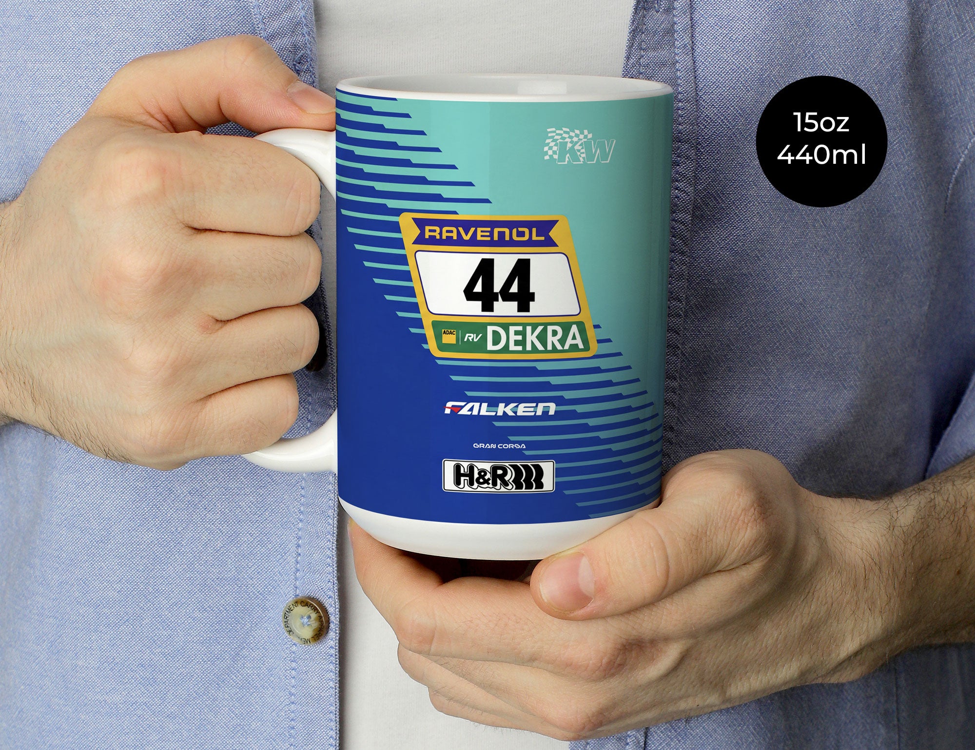 Porsche 911 GT3 R Mug – High Quality Ceramic Motorsport Coffee Cup