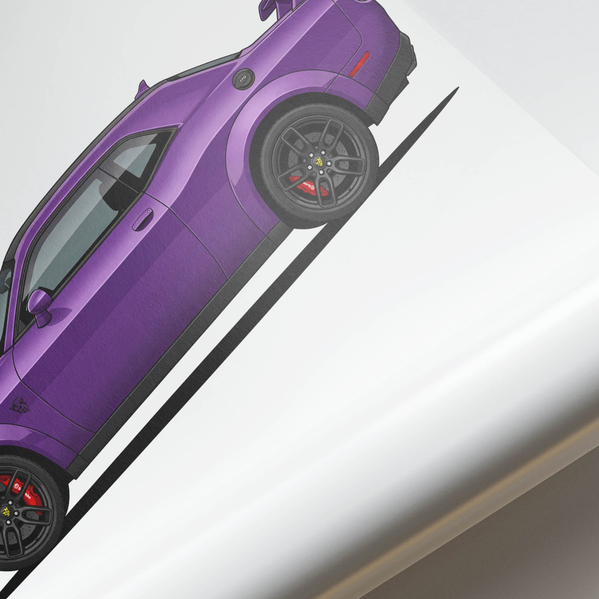 2023 Dodge Challenger SRT Demon 170 Plum – Car Print