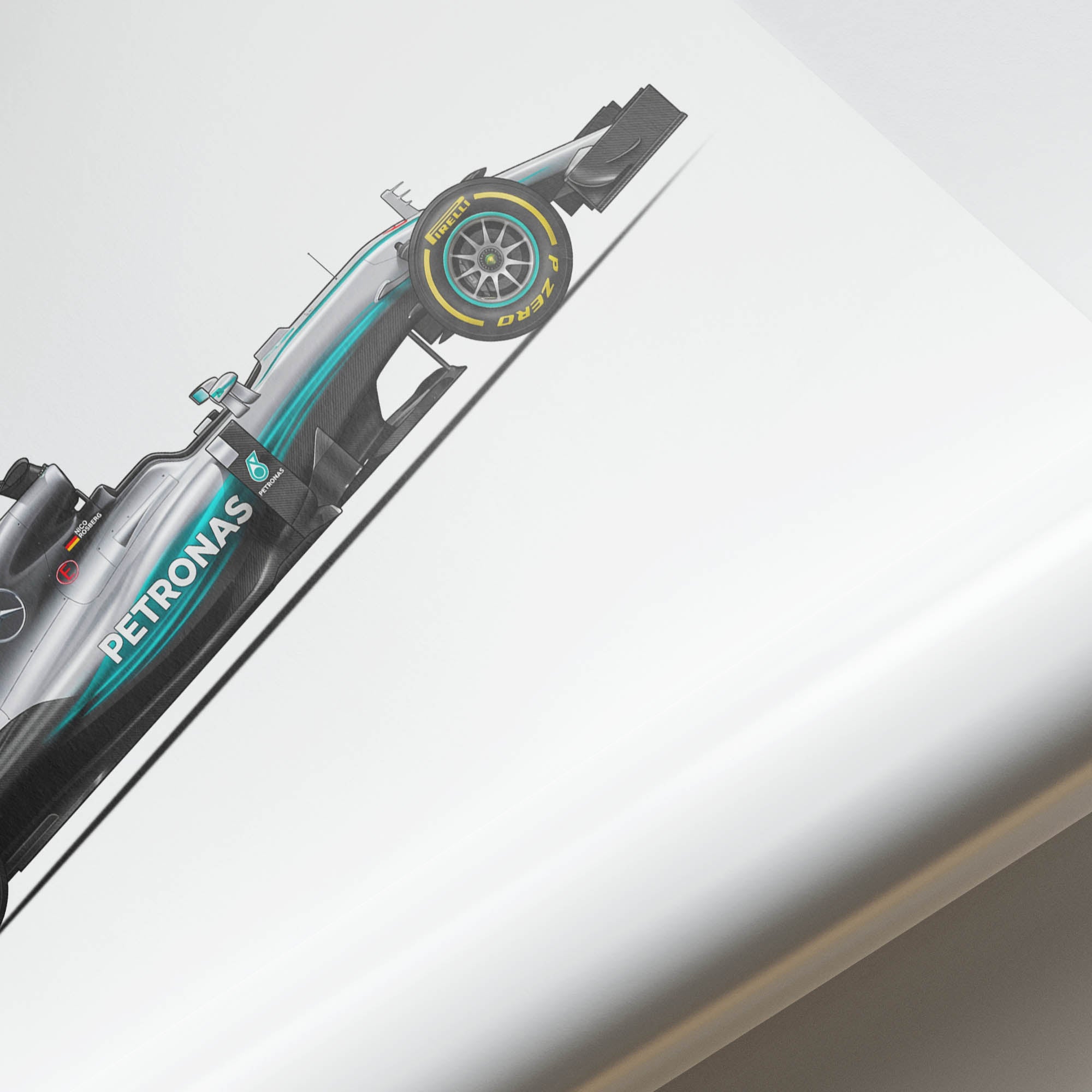 2016 Mercedes AMG W07 Hybrid Nico Rosberg – Car Print