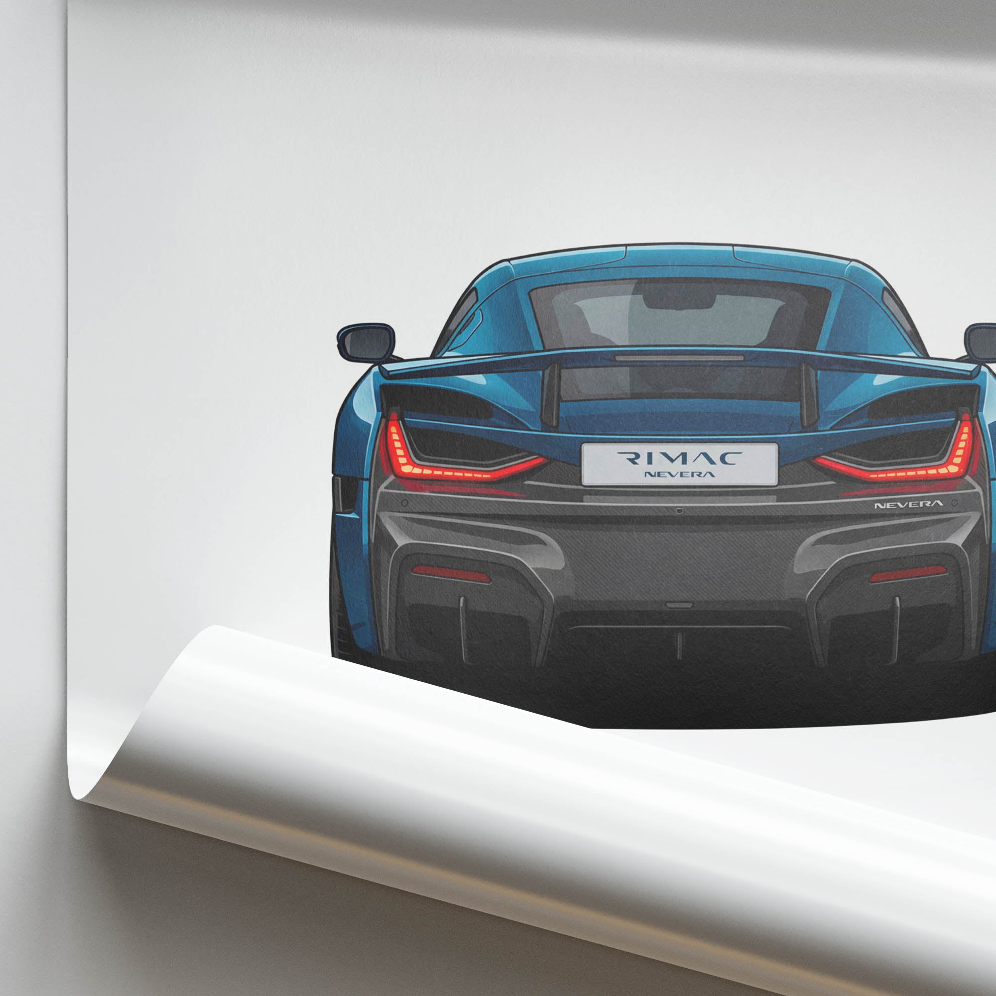 2022 Rimac Nevera – Car Print (Back)