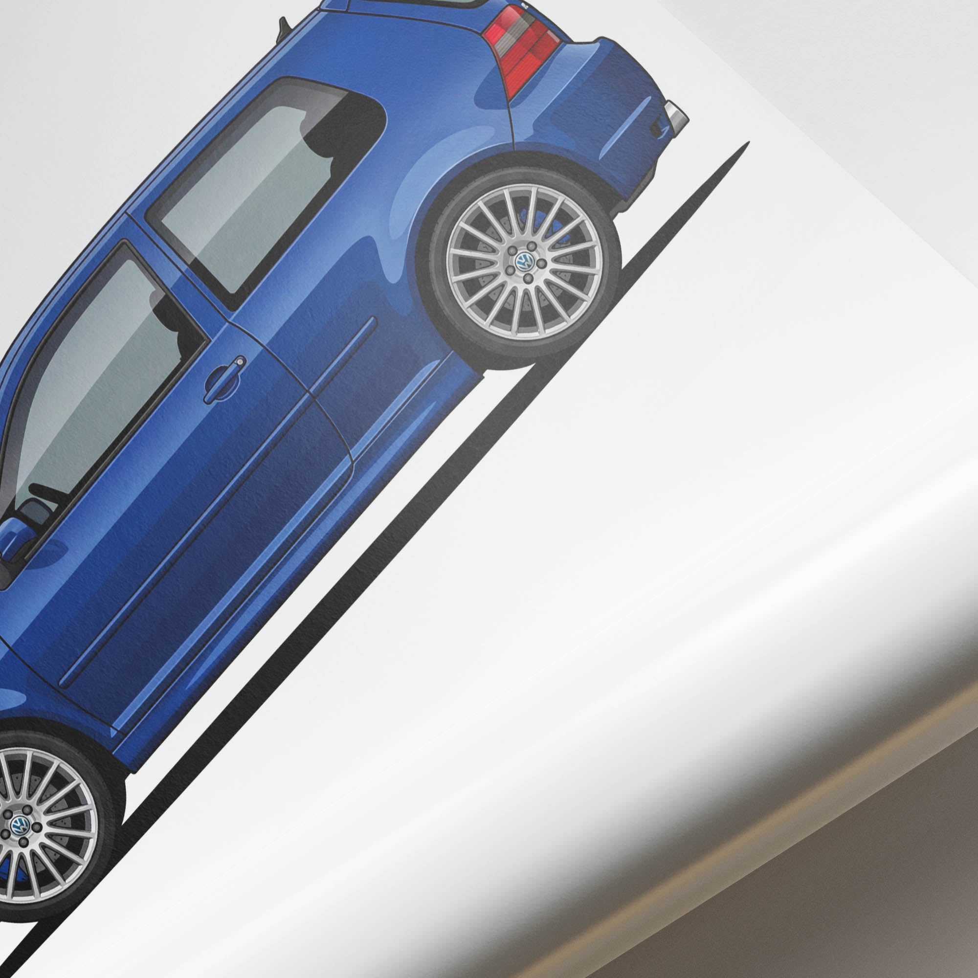 2002 Volkswagen Golf R32 MK4 Deep – Car Print (Side)