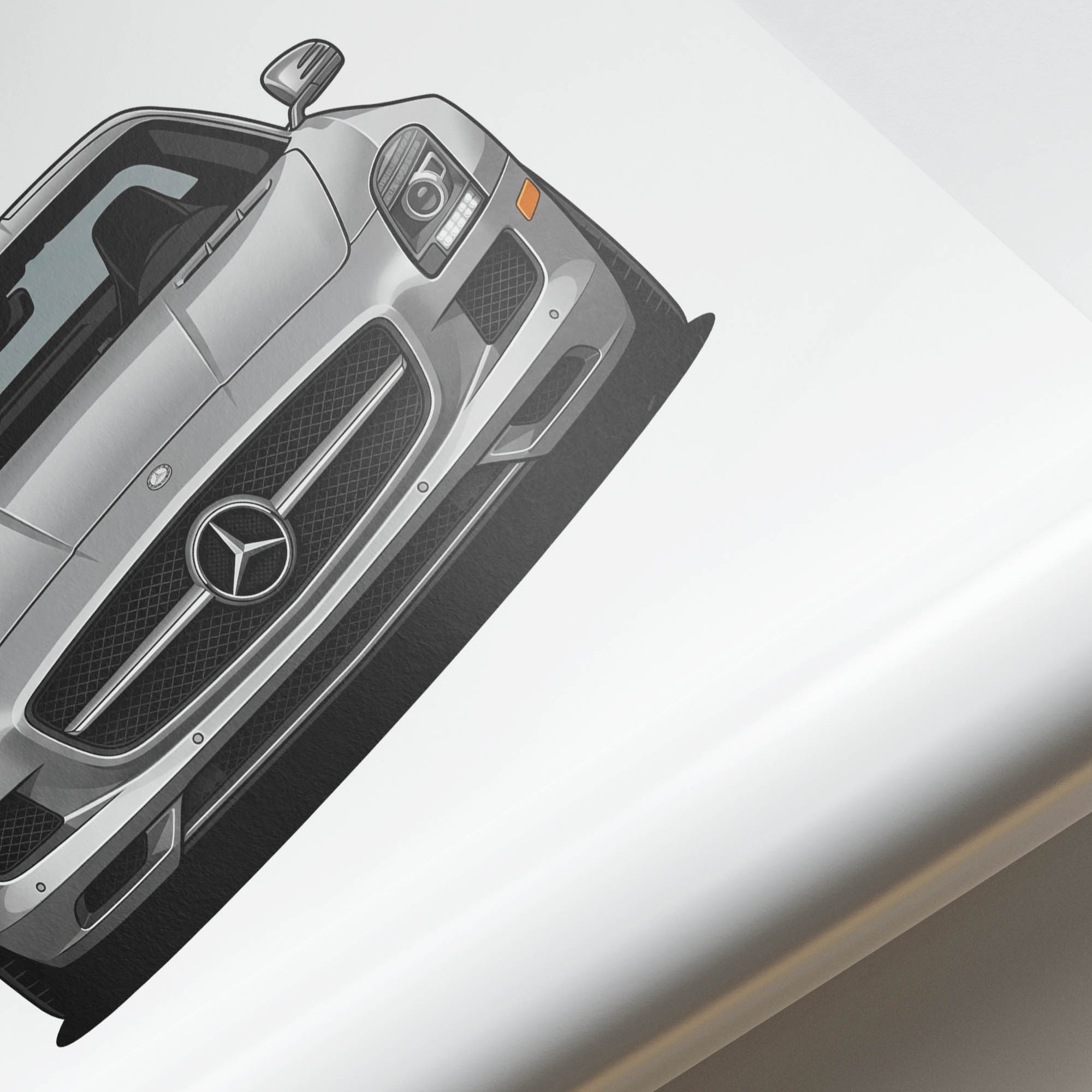 2010 Mercedes-Benz SLS AMG Iridium – Car Print (Front)