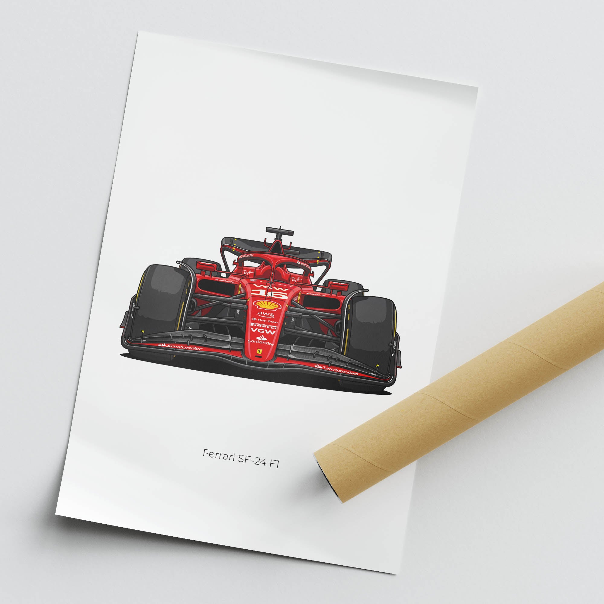 2024 Ferrari SF 24 Charles Leclerc – Car Print