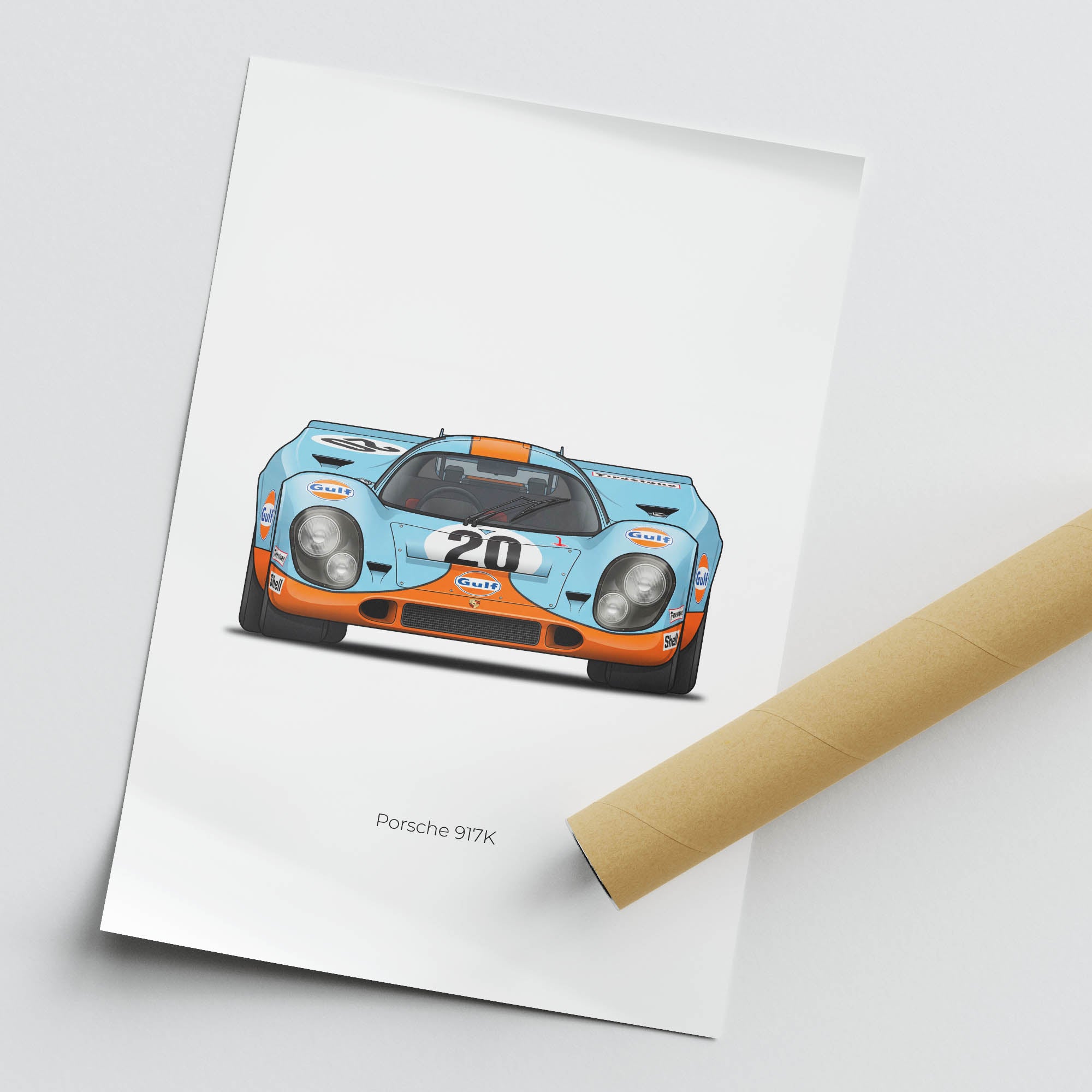 1970 Porsche 917K Steve Mcqueen – Car Print