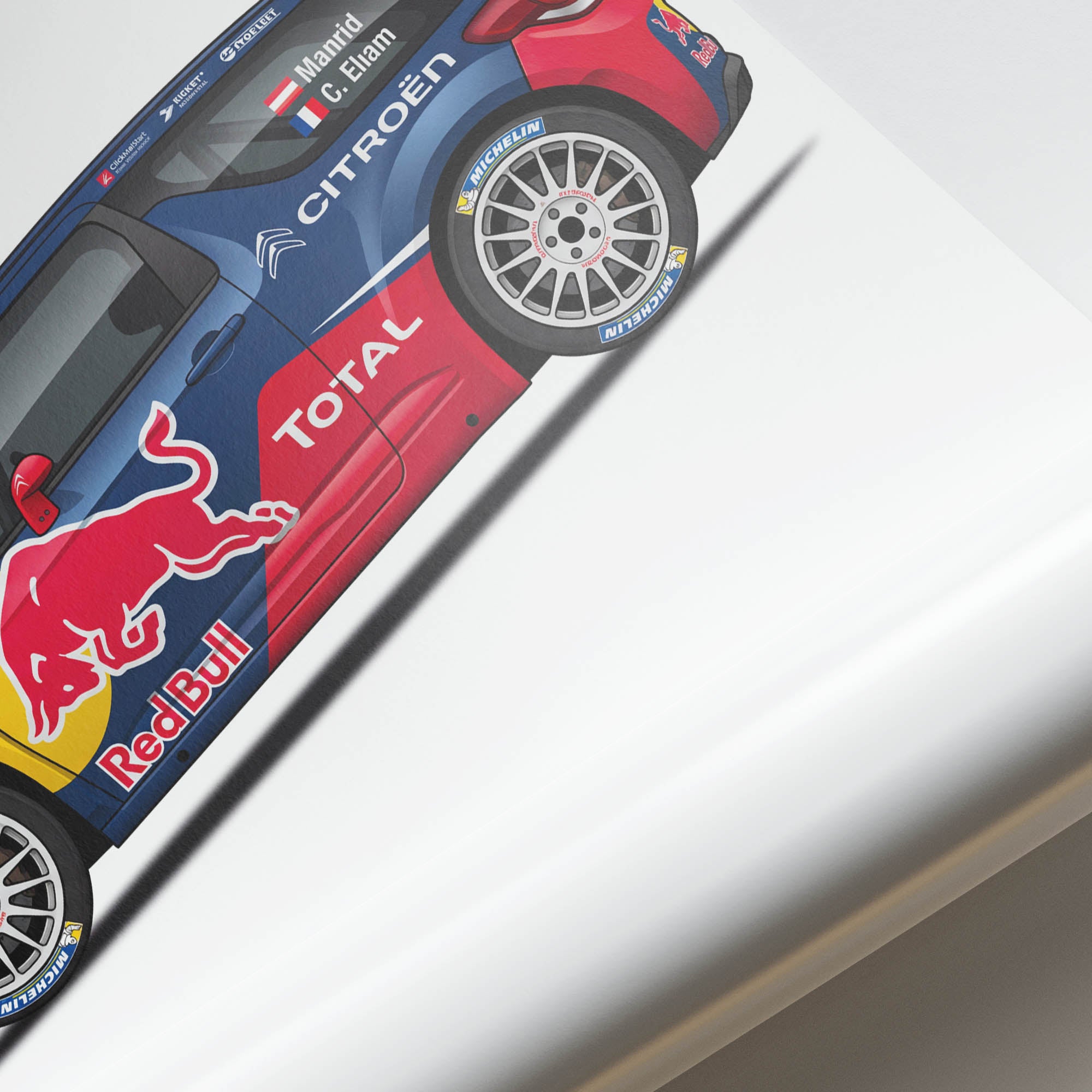 Citroen DS3 Poster - 2011 Red Bull Rally Car Print | Limited Edition Motorsport Art