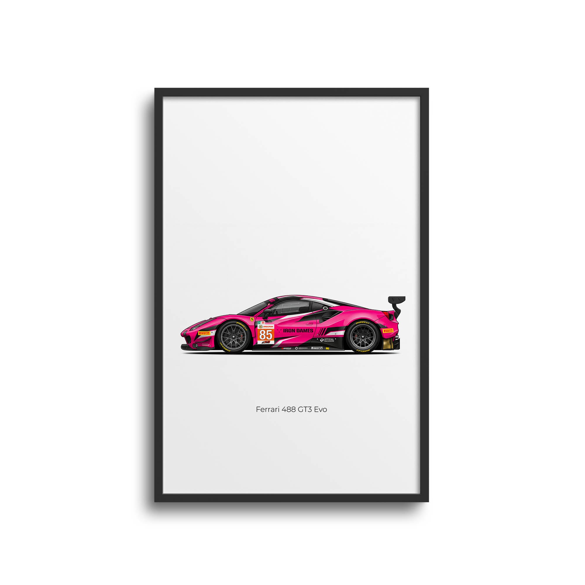 2021 Ferrari 488 GT3 Evo Iron Dames – Car Print