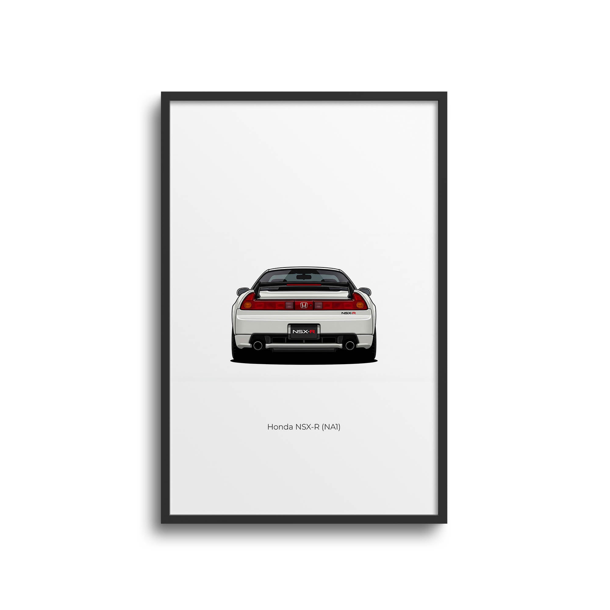 Honda NSX R Poster - 1992 NSX R Championship White Sports Car Wall Art
