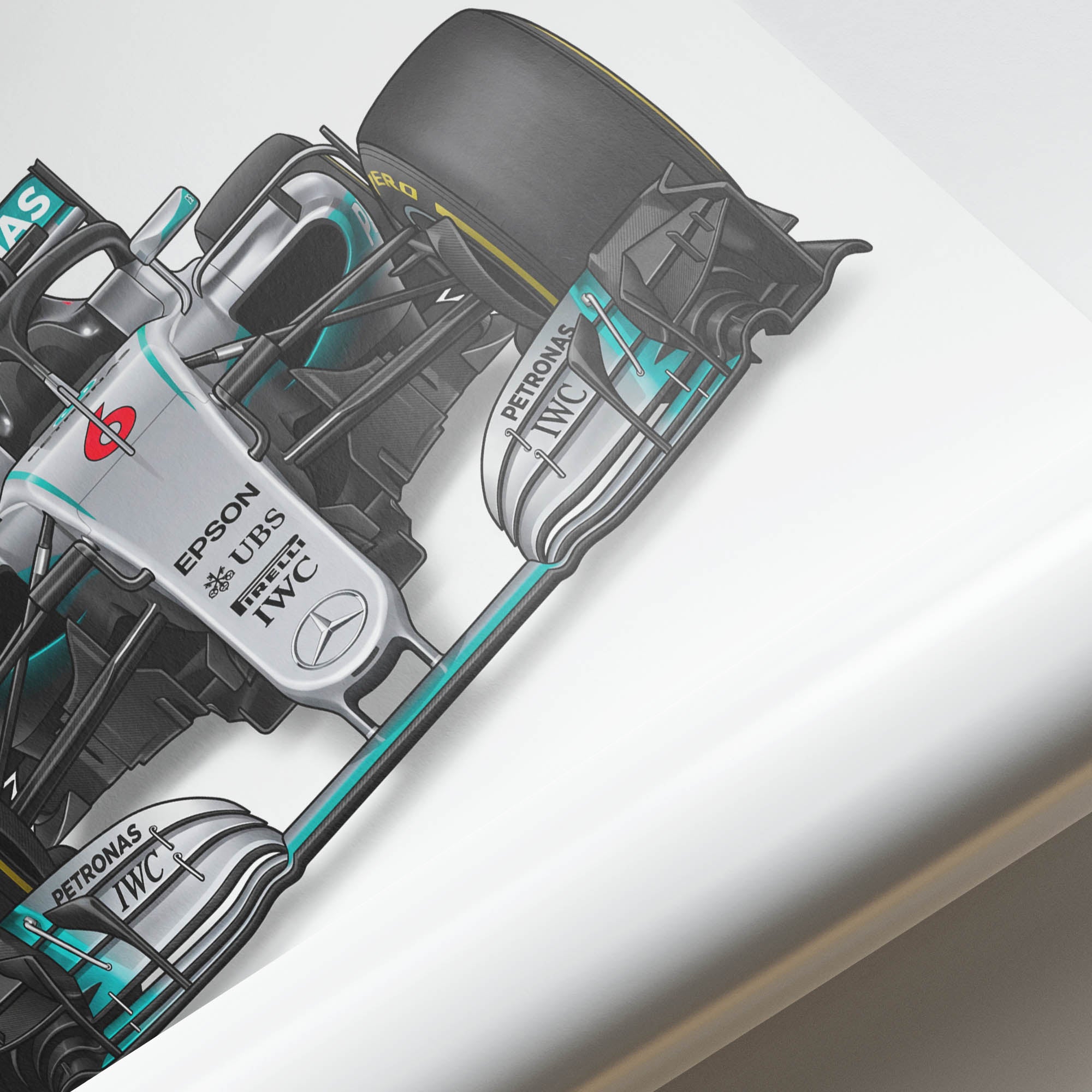 2016 Mercedes AMG W07 Hybrid Nico Rosberg – Car Print