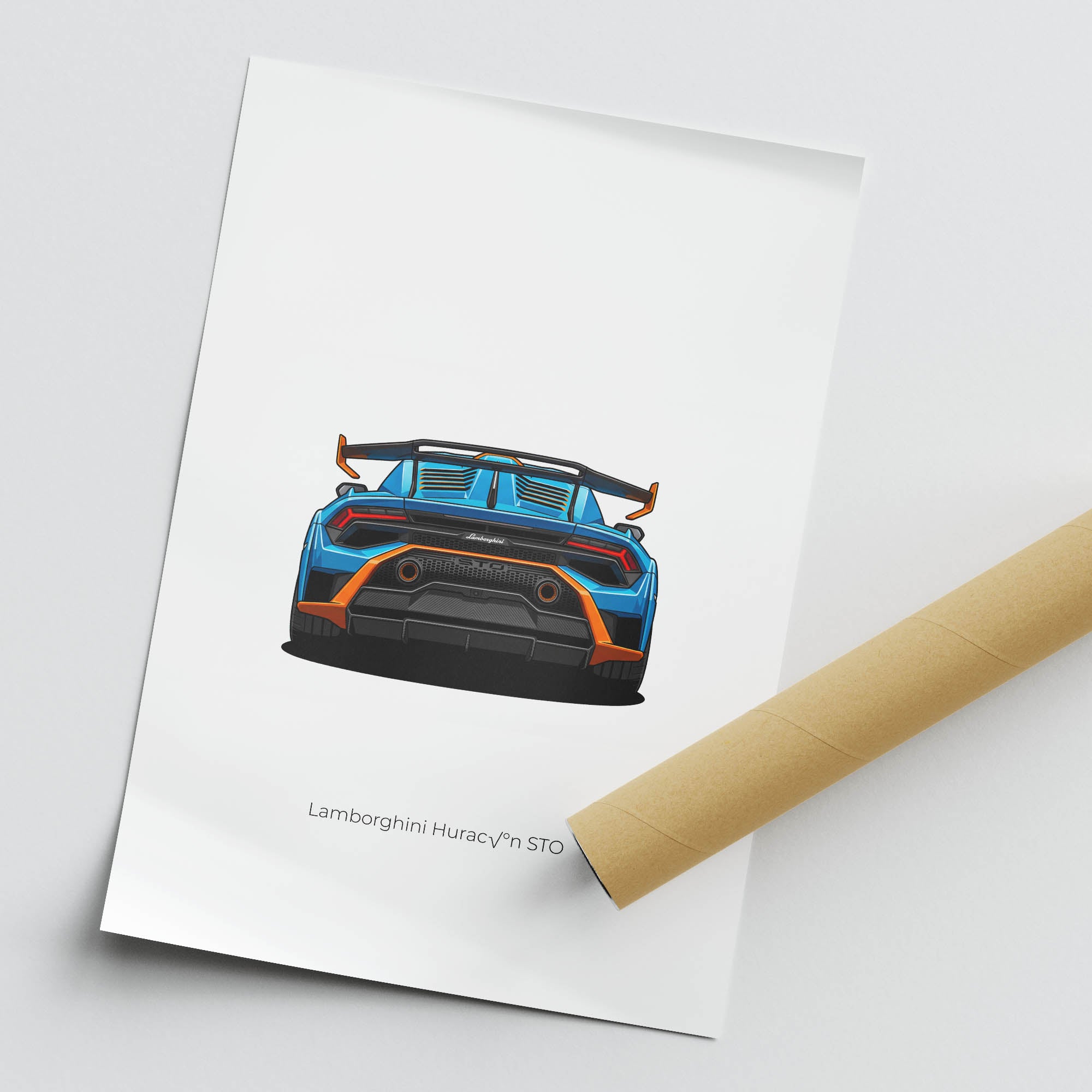 2021 Lamborghini Hurac N Sto Blu Laufey – Car Print