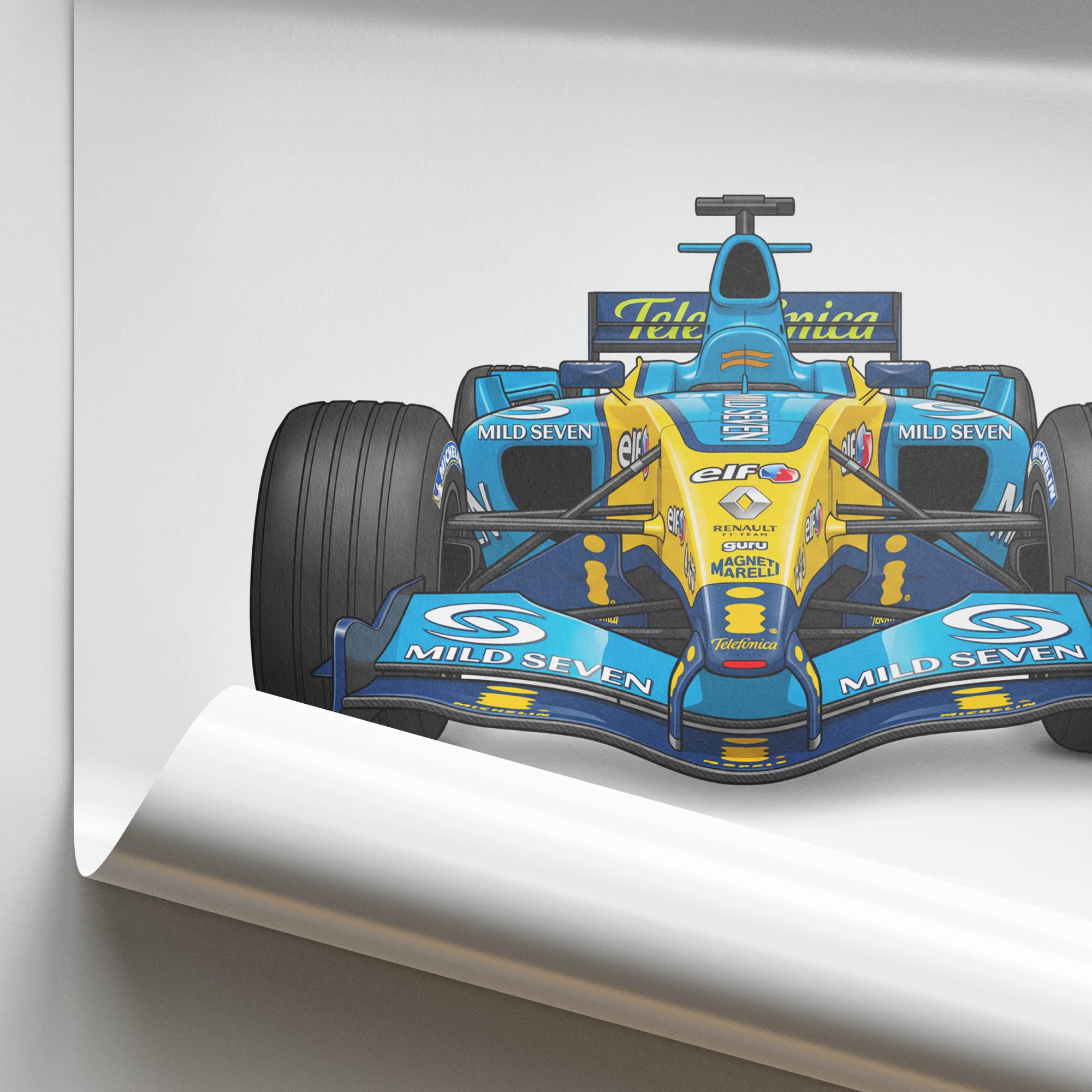 2005 Renault R25 Fernando Alonso – Car Print (Front)