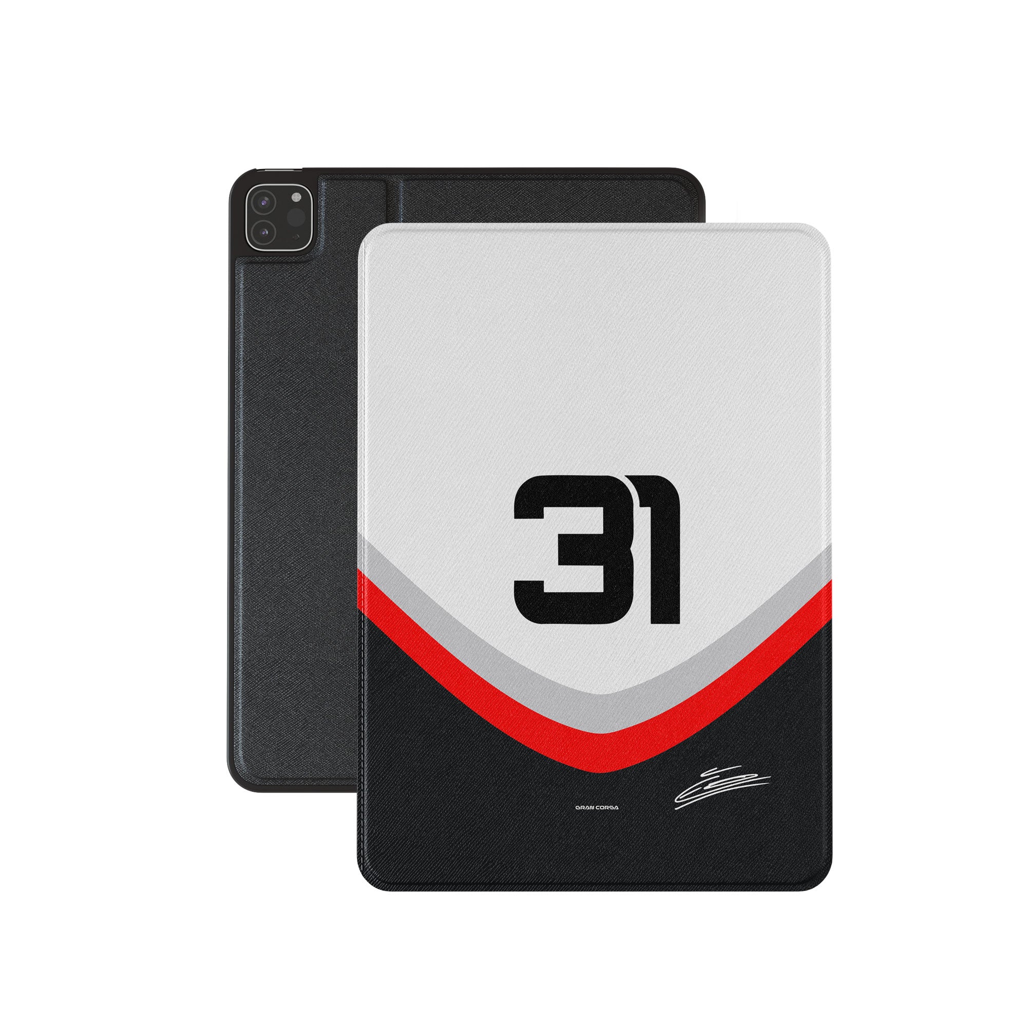 iPad Case Esteban Ocon F1 Signed - Durable Scratch Resistant Tablet Cover