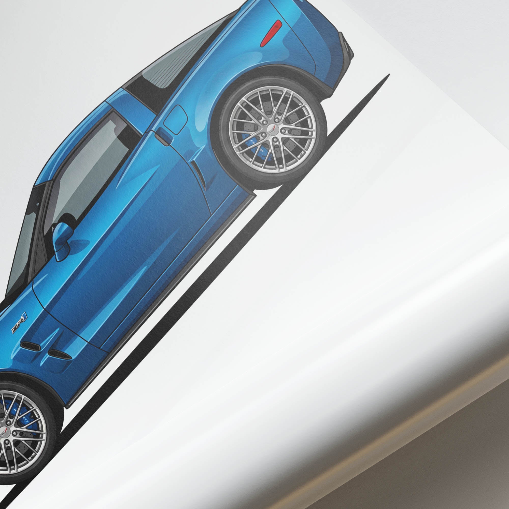 2009 Chevrolet Corvette ZR1 C6 Jetstream – Car Print (Side)