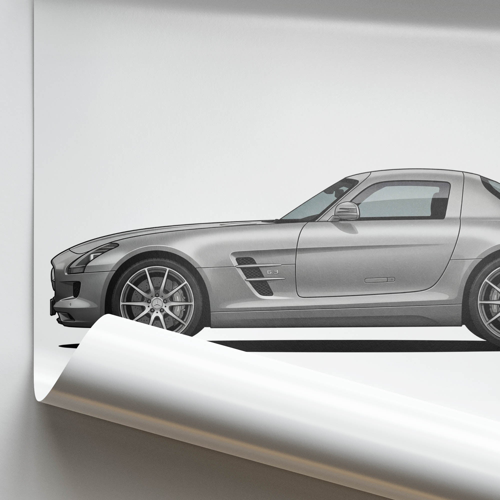 2010 Mercedes-Benz SLS AMG Iridium – Car Print (Side)