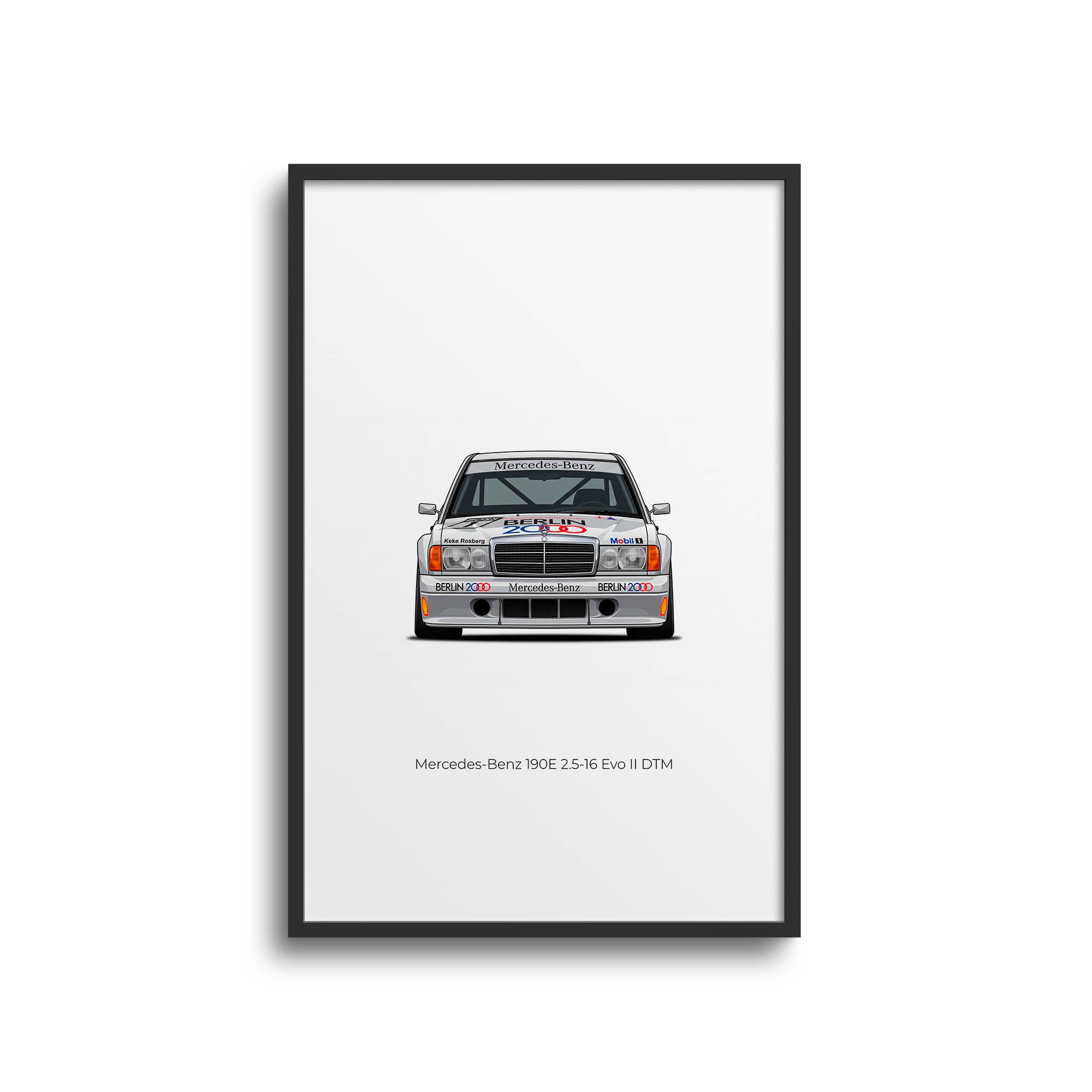 1991 Mercedes-Benz 190E 2 5 16 Evo II – Car Print (Front)